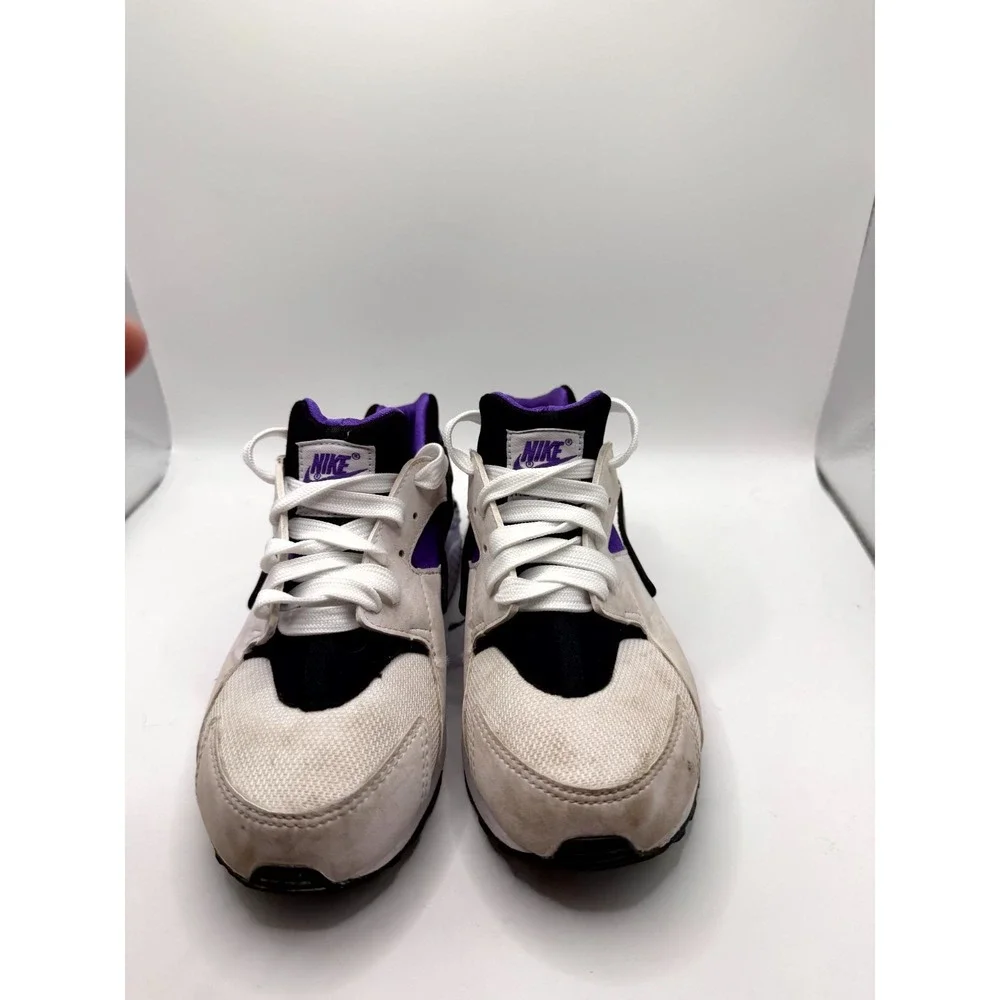 Nike Huarache Run PS Purple Punch 704949-117 Kids 2 Sneaker White Neoprene Shoes